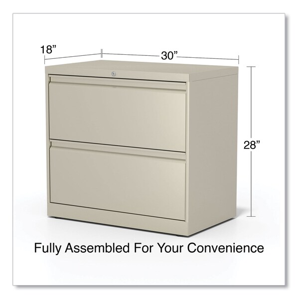 Alera 30 in W 2 Drawer File Cabinets, Putty, Legal; Letter - 22278