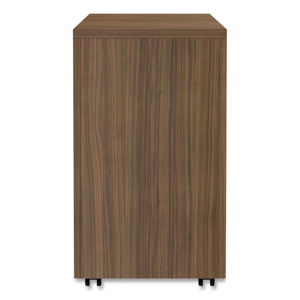 Alera 15.88" W 3 Drawer Box/File Pedestal, Modern Walnut, Legal/Letter - VA572816WA