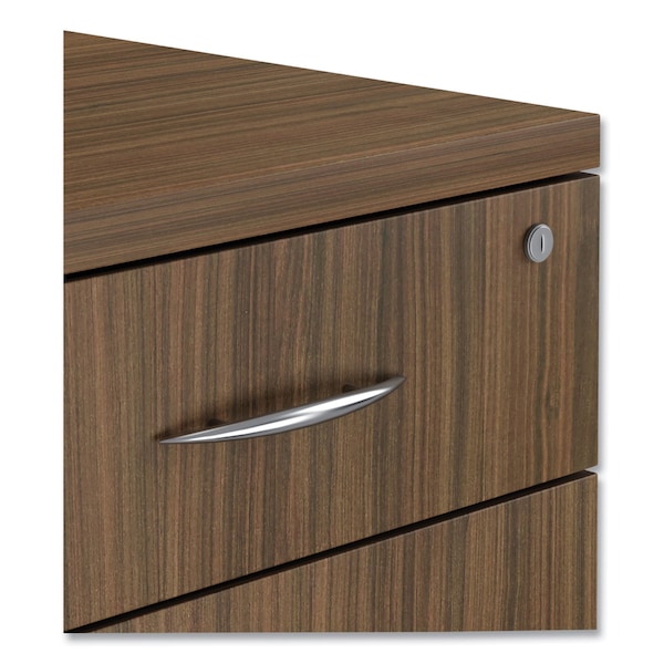 Alera 15.88" W 3 Drawer Box/File Pedestal, Modern Walnut, Legal/Letter - VA572816WA
