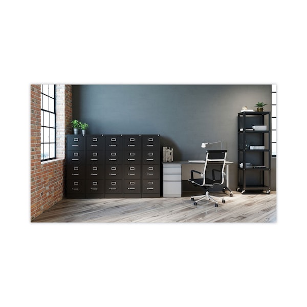 Hirsh Industries 15 in W 4 Drawer File Cabinets, Black, Letter - HVF152652BL