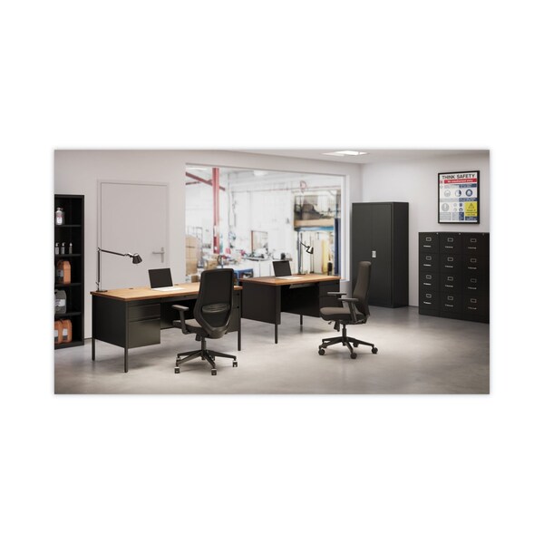 Hirsh Industries 15 in W 4 Drawer File Cabinets, Black, Letter - HVF152652BL