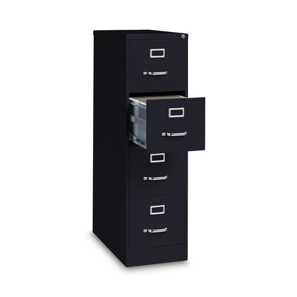 Hirsh Industries 15 in W 4 Drawer File Cabinets, Black, Letter - HVF152652BL