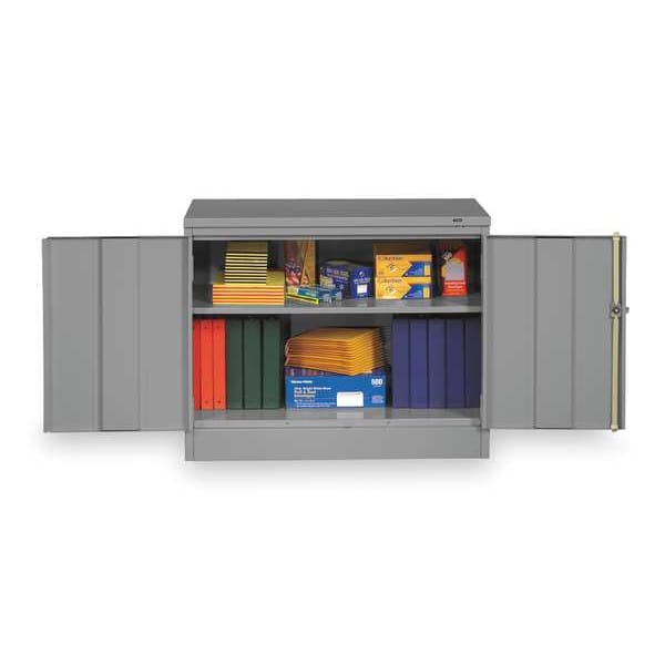 Tennsco 24 ga. Carbon Steel Storage Cabinet, 36" W, 30" H, Shelving - 3018MGY