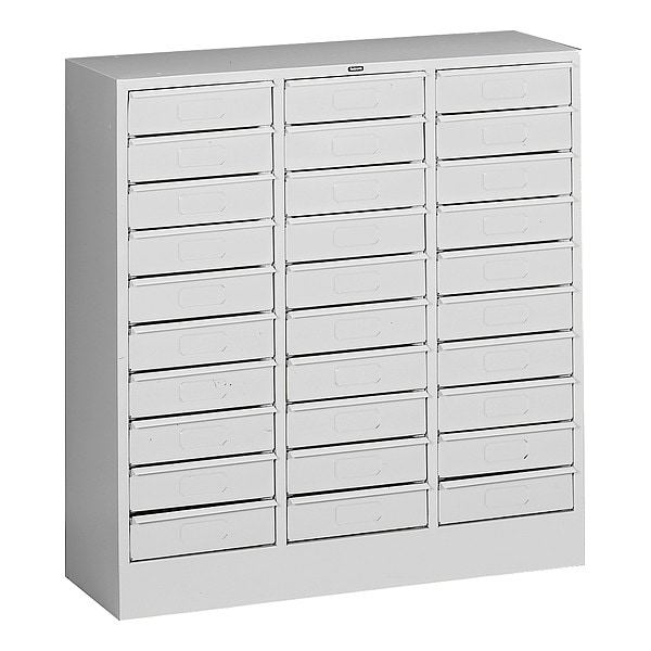 Tennsco 30 2/3 in W 30 Drawer Horizontal Literature Organizer, Putty - 2085PY