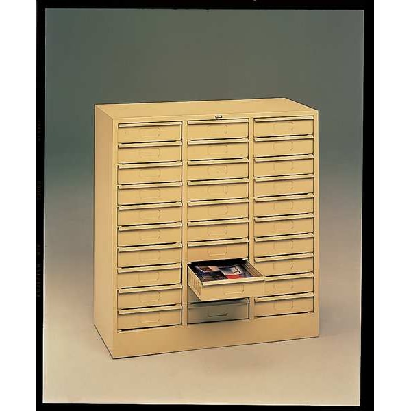 Tennsco 30 2/3 in W 30 Drawer Horizontal Literature Organizer, Putty - 2085PY