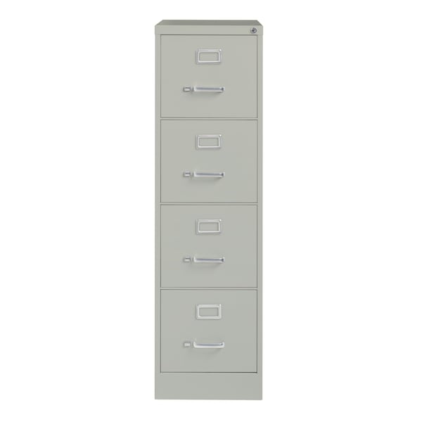 Hirsh 15" W 4 Drawer Vertical File Cabinet, Light Gray, Letter - 16700