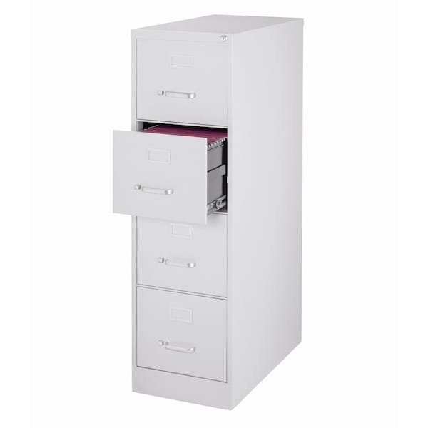 Hirsh 15" W 4 Drawer Vertical File Cabinet, Light Gray, Letter - 16700
