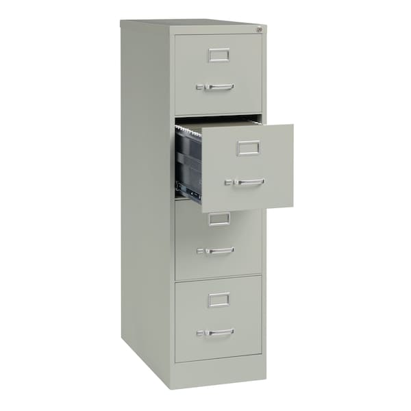 Hirsh 15" W 4 Drawer Vertical File Cabinet, Light Gray, Letter - 16700