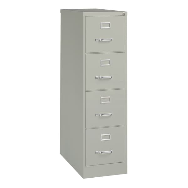 Hirsh 15" W 4 Drawer Vertical File Cabinet, Light Gray, Letter - 16700