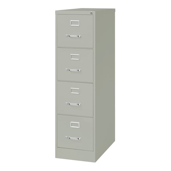 Hirsh 15" W 4 Drawer Vertical File Cabinet, Light Gray, Letter - 16700