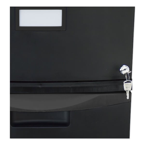 Storex 14-3/4 in W 2 Drawer File Cabinets, Black - 61312B01C