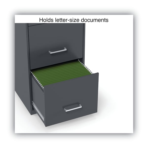 Alera 14 in W 3 Drawer File Cabinets, Charcoal - 2806768
