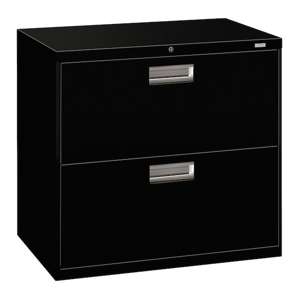 Hon 30" W 2 Drawer File Cabinet, Black, A4/Legal/Letter - H672.L.P