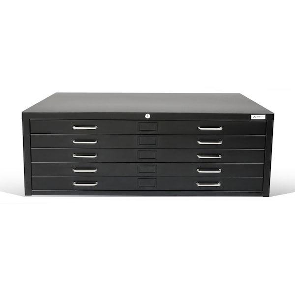 Adiroffice 5-Drawer Flat Large Document and Blueprint File Cabinet in Black - ADIOF500-03-MK
