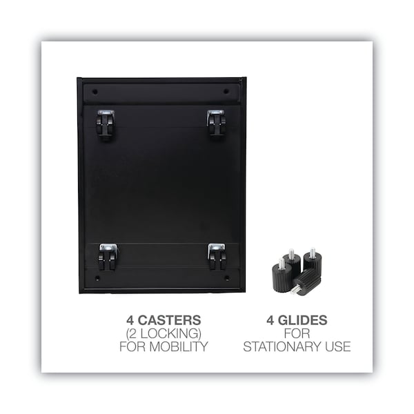 Alera 14.96 in W 3 Drawer File Cabinets, Black - ALEPABBFBL