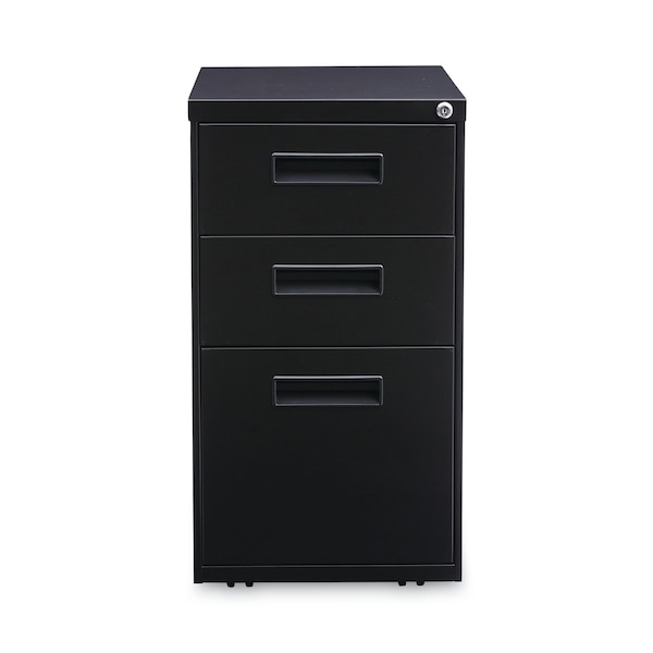Alera 14.96 in W 3 Drawer File Cabinets, Black - ALEPABBFBL