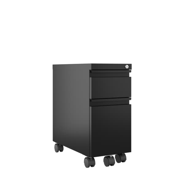 Hirsh 10" W 2 Drawer File Cabinet, Black, Legal/Letter - 22650