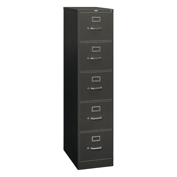 Hon 15" W 5 Drawer File Cabinet, Charcoal, Letter - H315.P.S