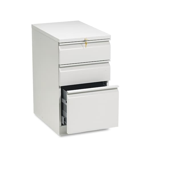 Hon 15 in W 3 Drawer Mobile Pedestal File w/1 File/2 Box Drwr, Light Gray, Letter - H33723R.L.Q