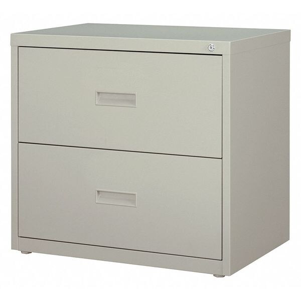 Hirsh 30" W 2 Drawer Lateral File Cabinet, Light Gray, A4/Legal/Letter - 19439