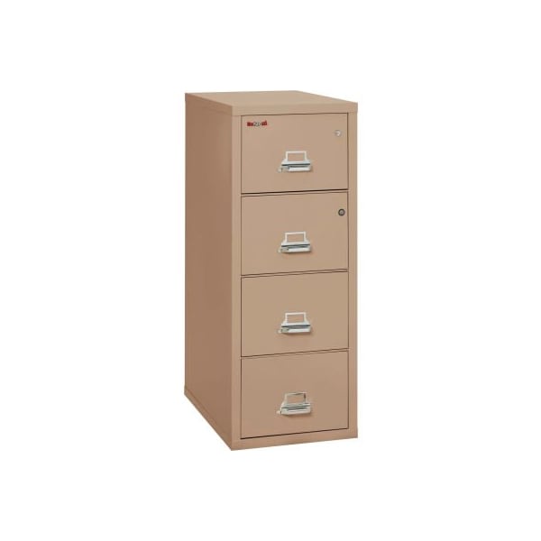 Fire King Fireking Fireproof 4 Drawer Vertical Safe-In-File Legal 20-13/16"Wx31-9/16"Dx52-3/4"H Tan - 4-2131-CTNSF