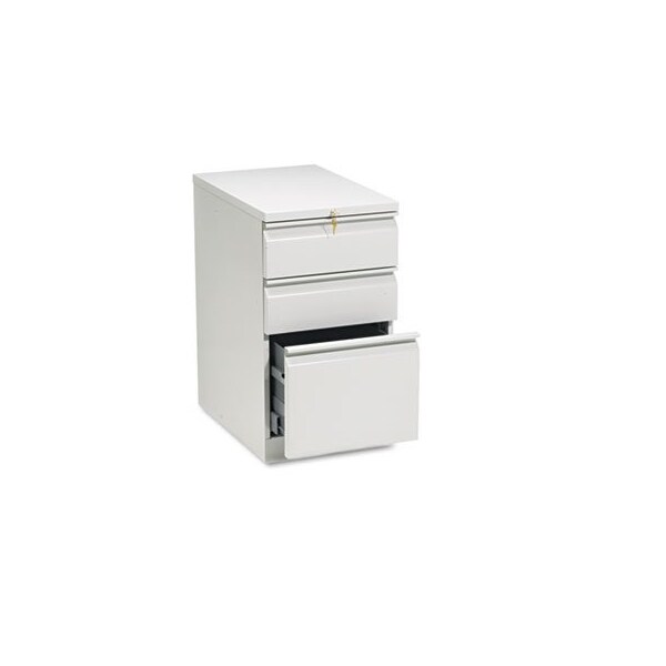 Hon HON, EFFICIENCIES MOBILE BOX/BOX/FILE PEDESTAL, 15W X 22.88D X 28H, LIGHT GRAY - 33723RQ