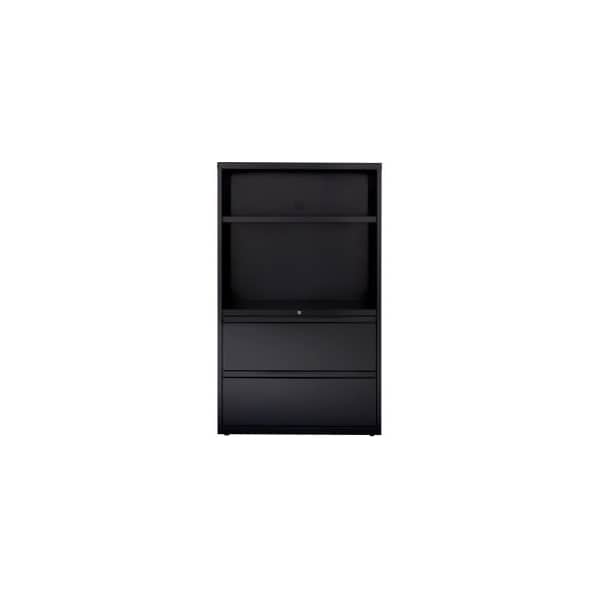 Hirsh Industries Space Solutions Combo File Cabinet, 5 Letter/Legal/A4-Size File Drawers, Black, 36 x 18.62 x 60 - 16778