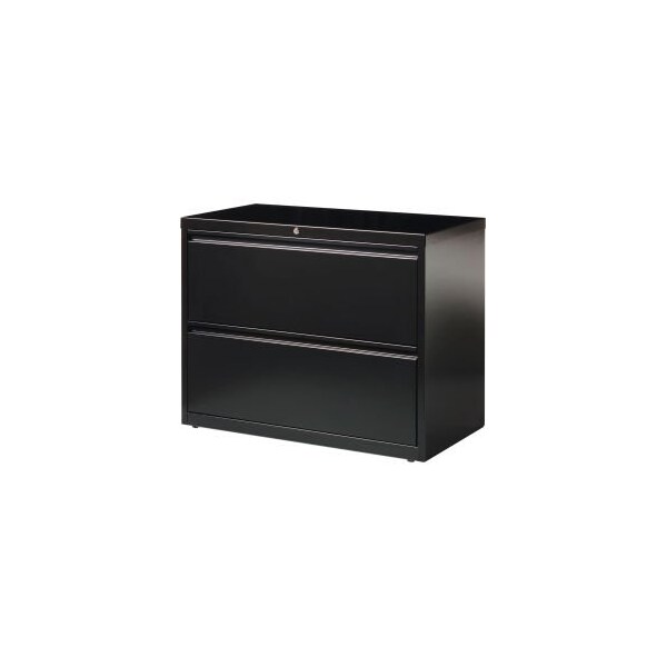 Hirsh Industries Space Solutions Lateral File Cabinet, 2 Letter/Legal/A4-Size File Drawers, Black, 36 x 18.62 x 28 - 14983