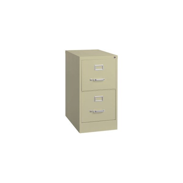 Hirsh Industries Space Solutions Vertical Letter File Cabinet, 2 Letter-Size File Drawers, Putty, 15 x 22 x 28.37 - 17889
