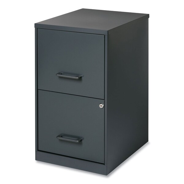 Office Designs Two-Drawer Vertical File Cabinet, 2 Letter-Size File Drawers, Graphite, 14.25in x 18in x 24.5in - ST52143-CC