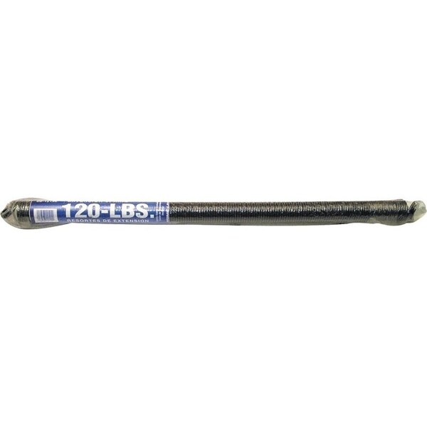 Prime-Line Extension Spring, 1-19/64 in OD, 25 in OAL, Carbon Steel, Galvanized, Loop End, 120 lb - GD 12192
