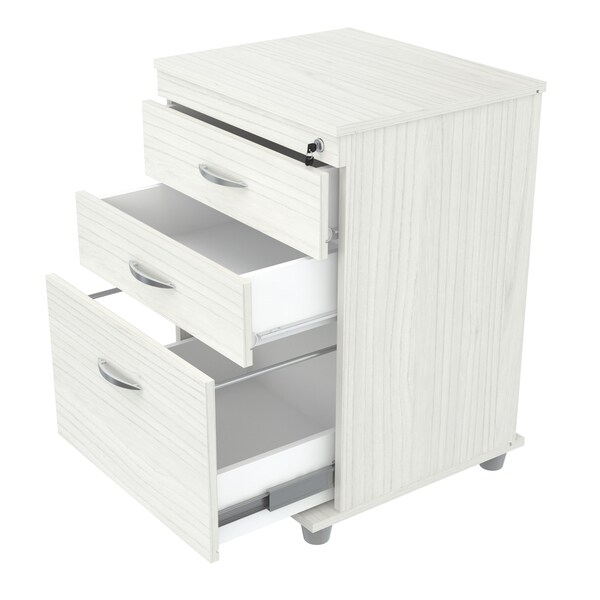 Inval File Cabinet 18.66 in W x 15.75 in D x 26.77 in H in Laracina White - AR-3X1RB