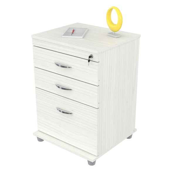 Inval File Cabinet 18.66 in W x 15.75 in D x 26.77 in H in Laracina White - AR-3X1RB