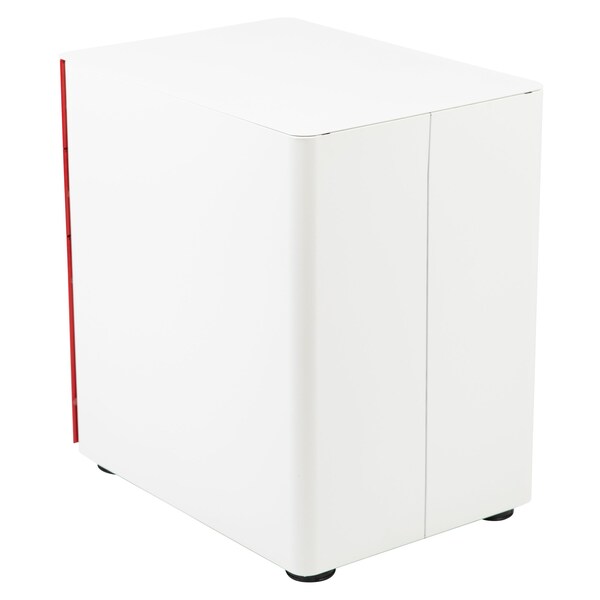 Flash Furniture 3-Drawer Filing Cabinet, White/Red - HZ-CHPL-02-RED-WH-GG