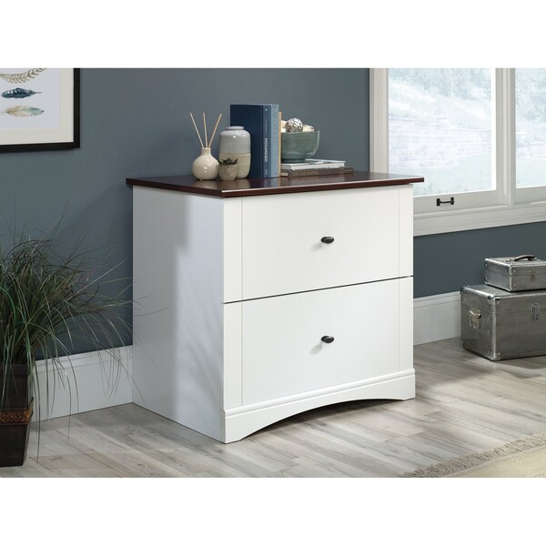 Sauder Lateral File Sw , Drawers with full extension slides hold letter or legal-size hanging files - 429451