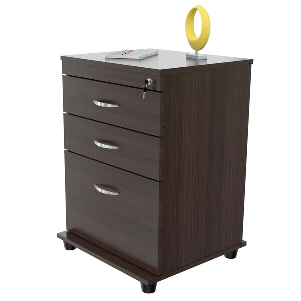 Inval File Cabinet 18.66 in W x 15.75 in D x 26.77 in H in Espresso - AR-3X1R