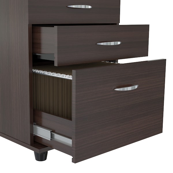Inval File Cabinet 18.66 in W x 15.75 in D x 26.77 in H in Espresso - AR-3X1R