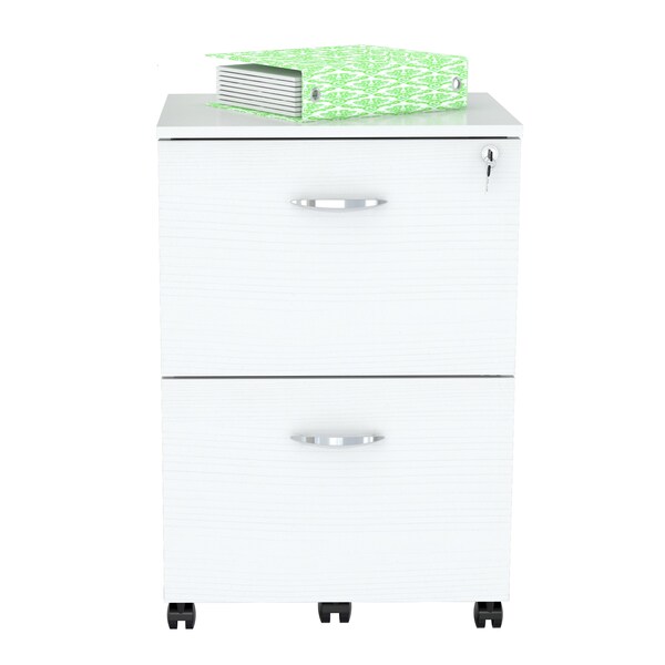 Inval File Cabinet 18.66 in W x 15.75 in D x 27.56 in H in Laracina White - AR-2X2RB