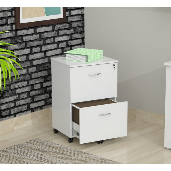 Inval File Cabinet 18.66 in W x 15.75 in D x 27.56 in H in Laracina White - AR-2X2RB