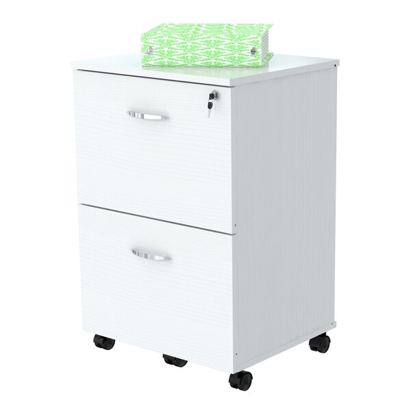 Inval File Cabinet 18.66 in W x 15.75 in D x 27.56 in H in Laracina White - AR-2X2RB