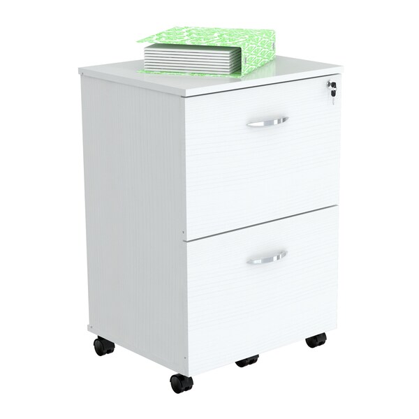 Inval File Cabinet 18.66 in W x 15.75 in D x 27.56 in H in Laracina White - AR-2X2RB