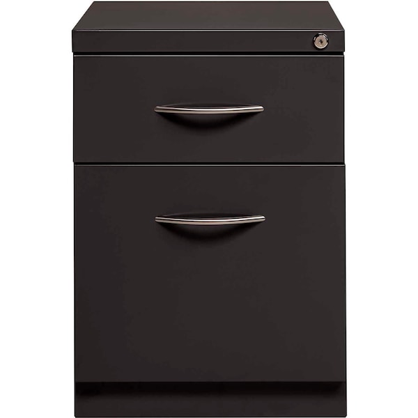 Interion By Global Industrial Interion 2 Drawer Box/File Pedestal, 21-3/4inH, Charcoal - 695608