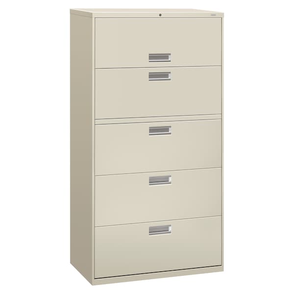 Hon 36" W 5 Drawer File Cabinet, Light Gray, A4/Legal/Letter - H685.L.Q