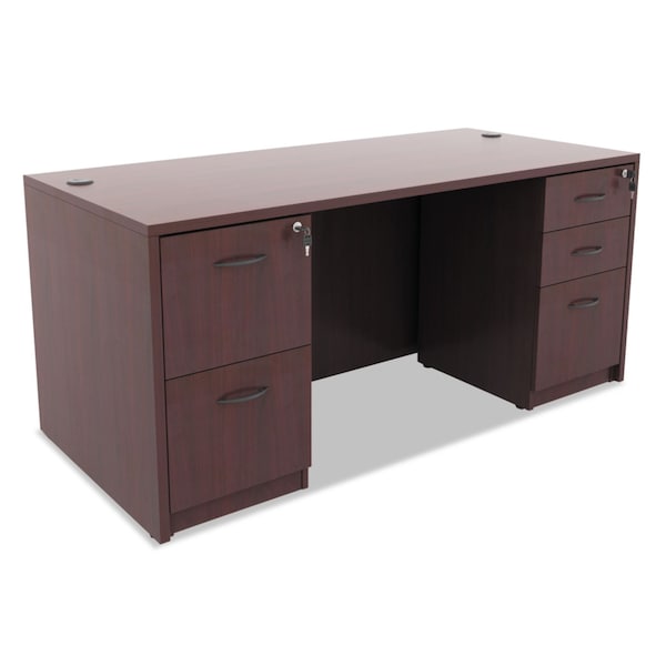 Alera 15.63 in W 2 Drawer File Cabinets, Mahogany, Letter/Legal - ALEVA542822MY