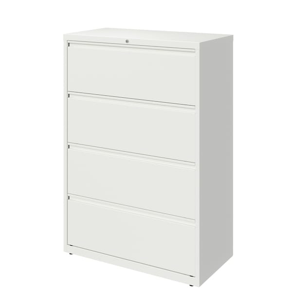 Hirsh 4 Drawer Lateral File Cabinet, White, A4/Legal/Letter - 23702
