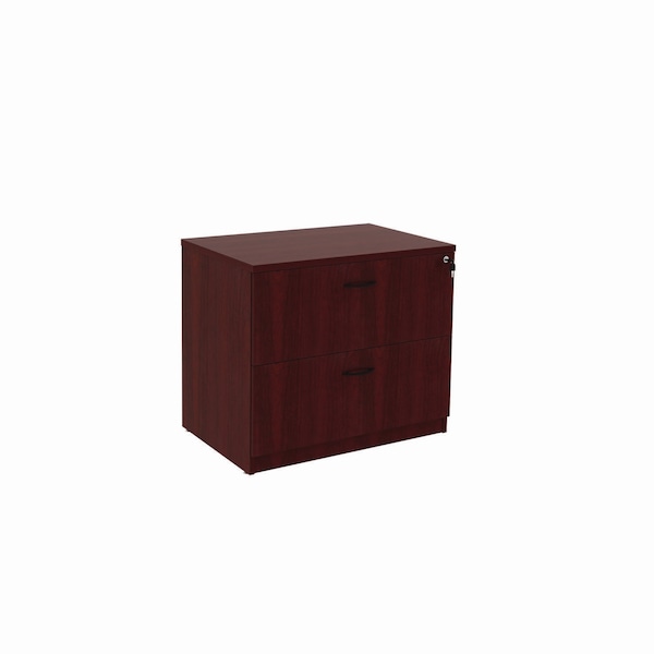 Alera 34 in W 2 Drawer File Cabinets, Mahogany, Letter/Legal - ALEVA513622MY