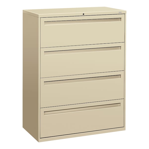Hon 42" W 4 Drawer File Cabinet, Putty, A4/Legal/Letter - H794.L.L