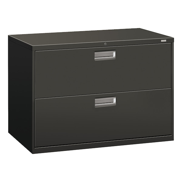 Hon 42" W 2 Drawer File Cabinet, Charcoal, A4/Legal/Letter - H692.L.S