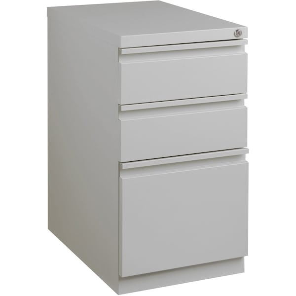 Lorell 15" W 3 Drawer Mobile Bbf Pedestal File , Letter, 20", Platinum, Letter - LLR79135