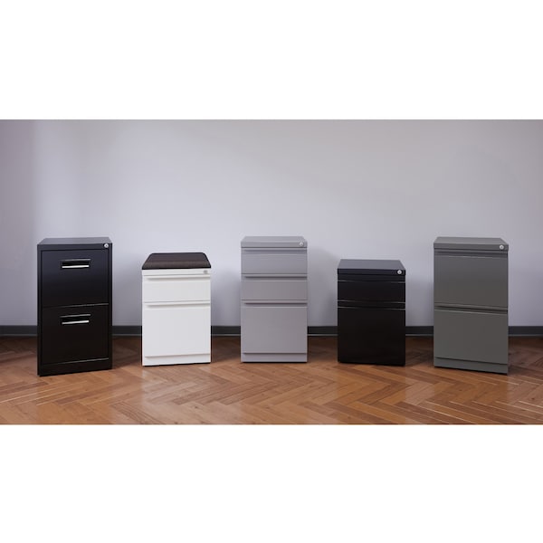 Lorell 15" W 3 Drawer Mobile Bbf Pedestal File , Letter, 20", Platinum, Letter - LLR79135